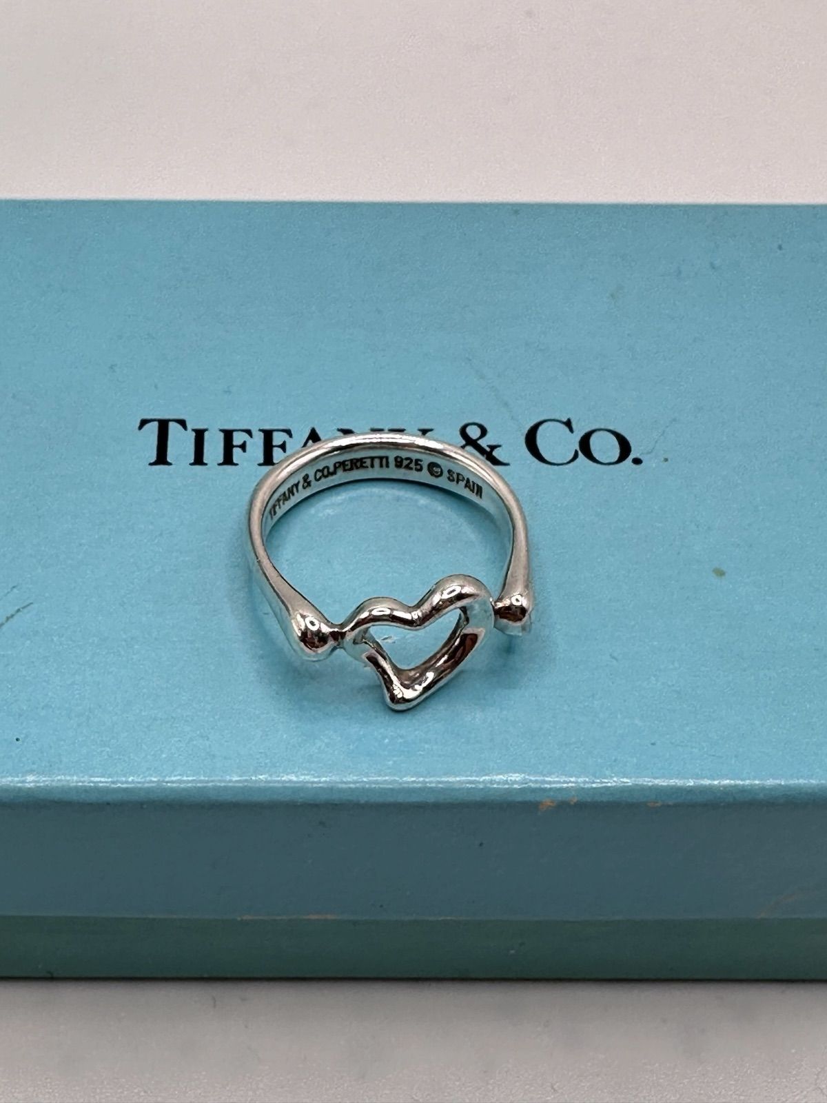 TIFFANY & Co. #12 ティファニー Elsa Peretti Open Heart Ring エルサ