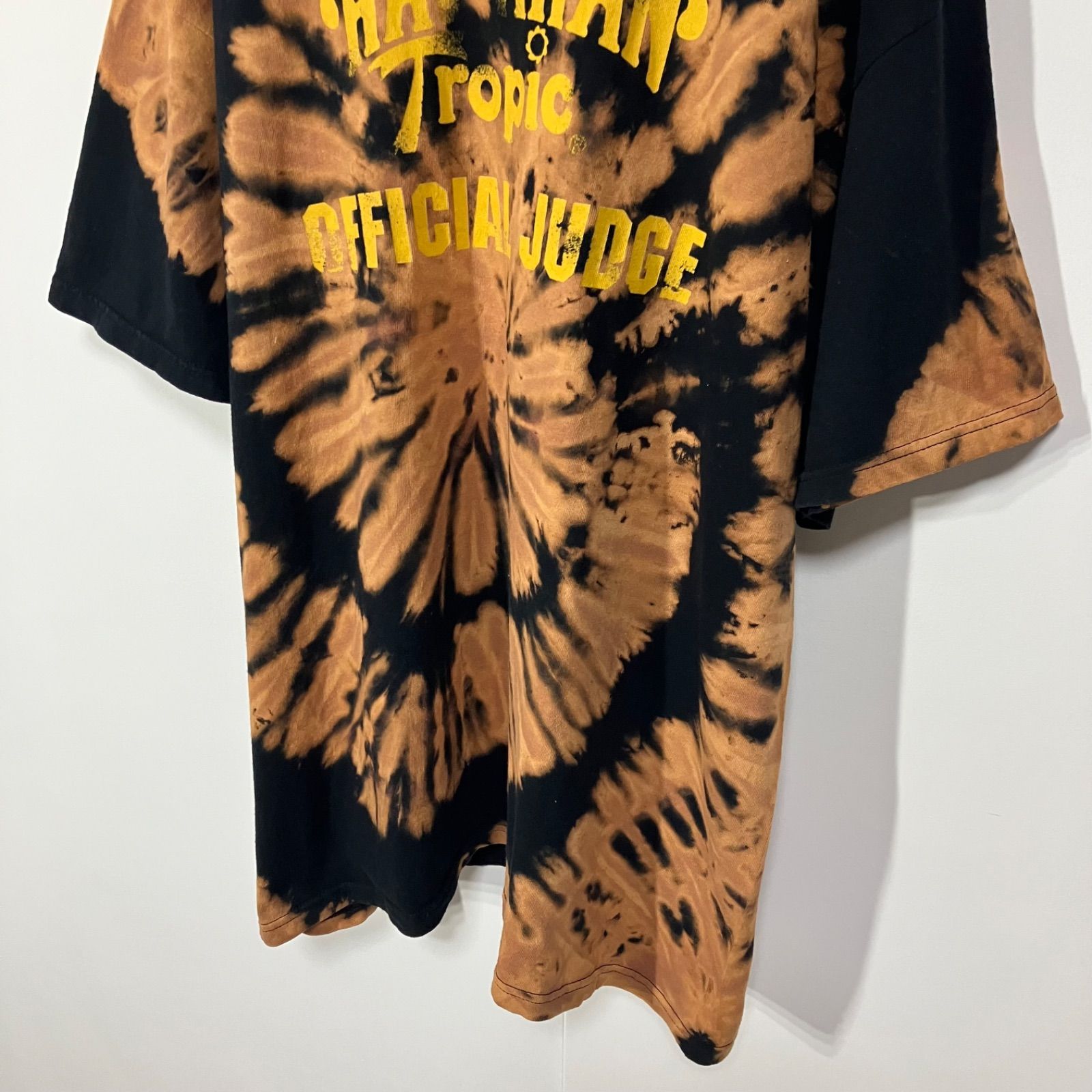 アート かすれ プリント クルーネック 半袖 Tシャツ 大きいサイズ 一点 