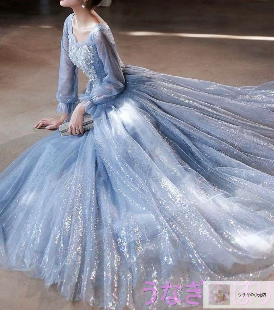 長袖 イブニングドレス