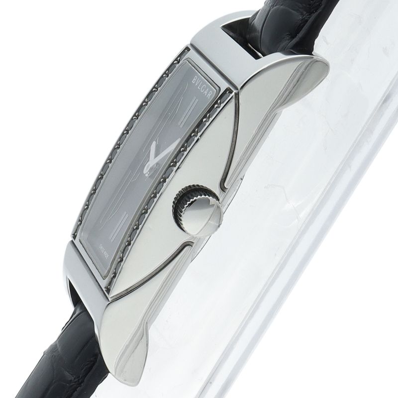 ブルガリ レッタンゴロ レディース時計 ブラックダイヤベゼル RT39SL  