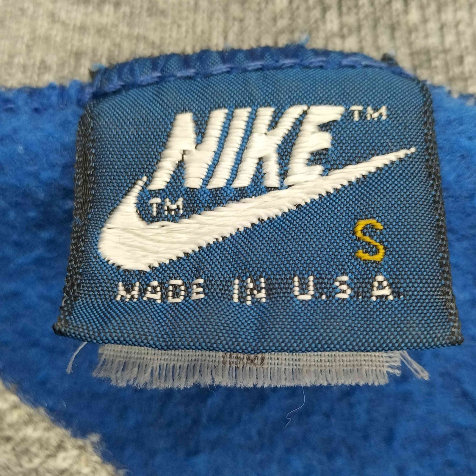 ナイキ NIKE 80S 紺タグ MADE IN USA ロゴプリントスウェットベスト