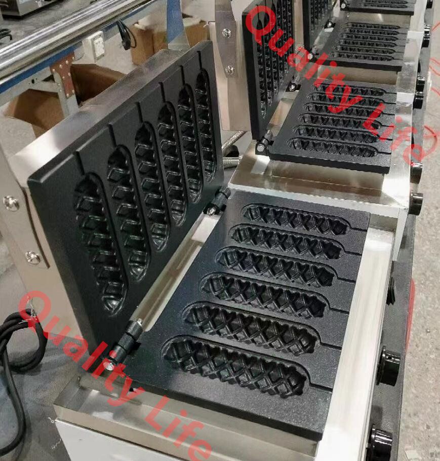 トレンドの 電気 スティックワッフル ワッフルメーカー 6個焼き 単相１0０V|業務用|厨房機器|飲食店|店舗用品 進歩