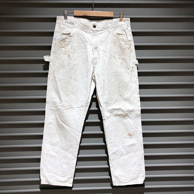 ディッキーズ Dickies コットン ペインターパンツ ワークパンツ ホワイト 1953WH ペンキ サイズ：W35 L31【PI】