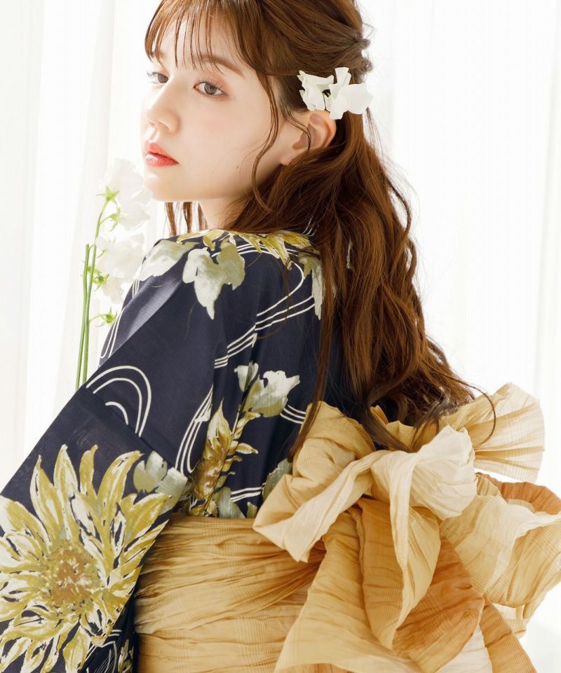 Dita 浴衣　夏色の向日葵しらべ　浴衣5点セット(ゆかた・帯・下駄・腰ひも等) 2025 浴衣5点セット(ゆかた・帯・下駄・着付けマニュアル