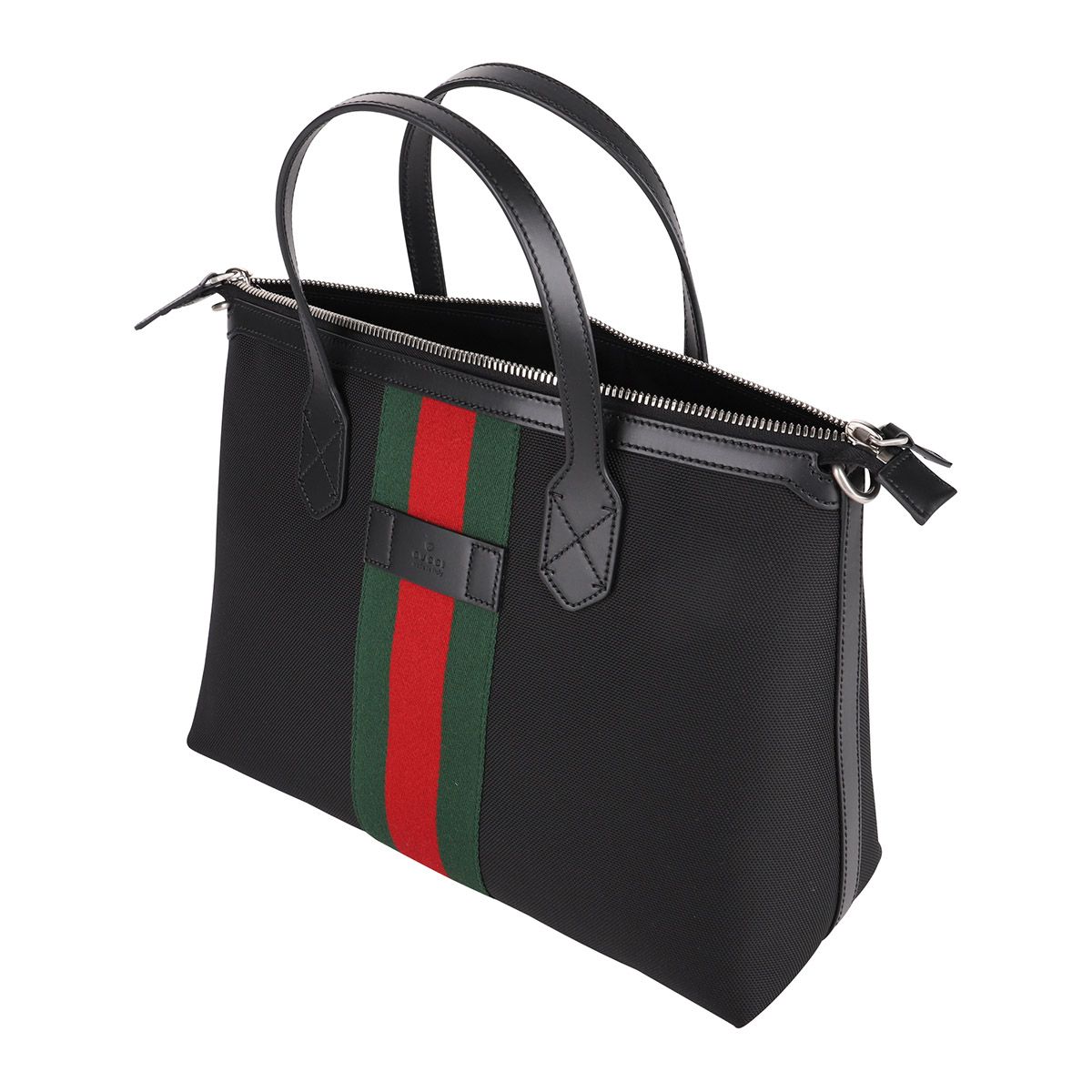新品 グッチ GUCCI トートバッグ ウェブ＆ストライプ ブラック