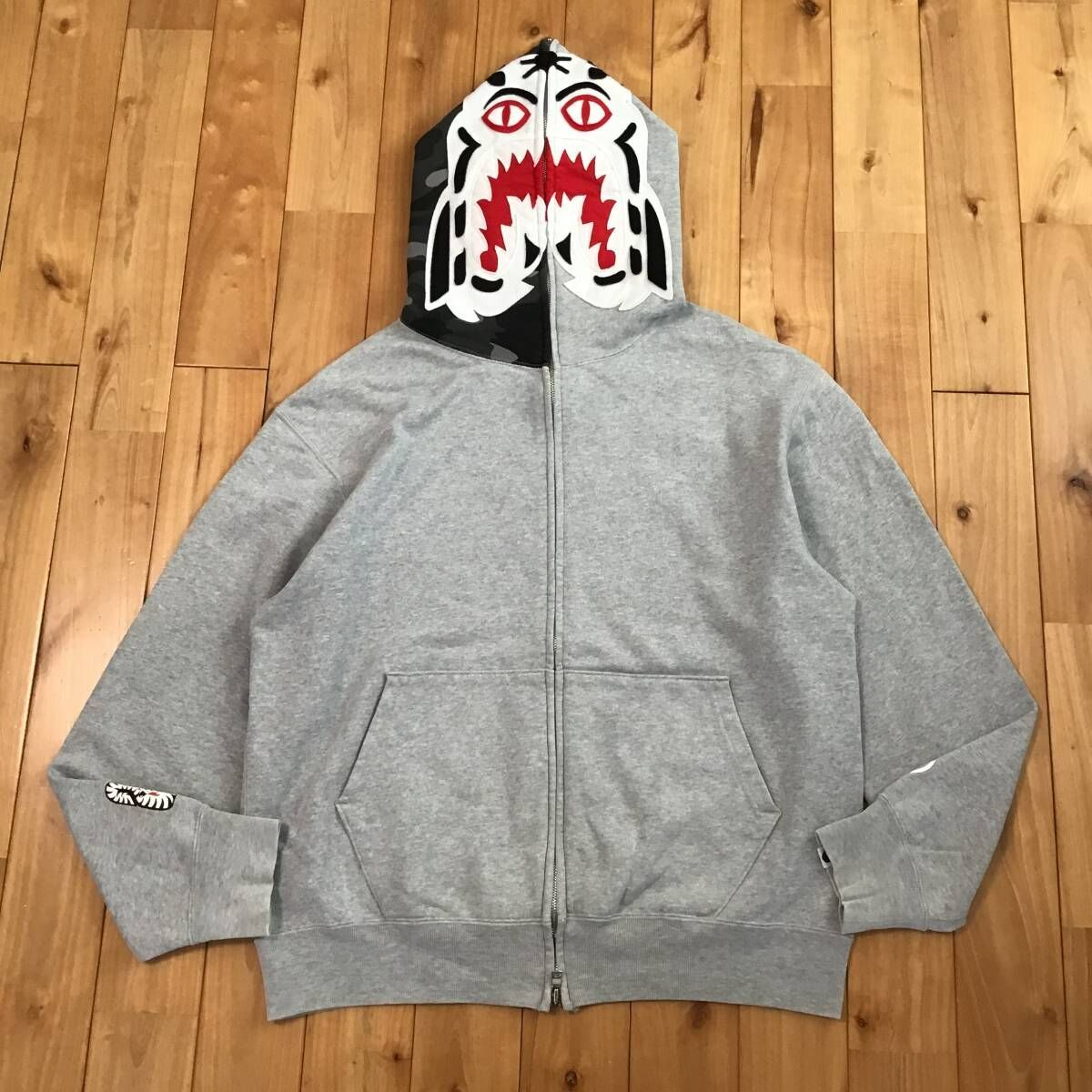 初期 ホワイト タイガー パーカー Mサイズ a bathing ape BAPE camo Tiger full zip hoodie エイプ ベイプ アベイシングエイプ