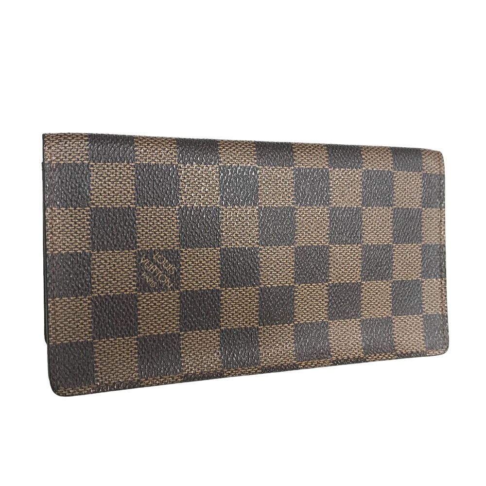 LOUIS VUITTON ルイヴィトン ポルト カルト クレディ 長財布 メンズ ダミエキャンバス ブラウン 2つ折り 茶色 N60825 中古品【鑑定済】