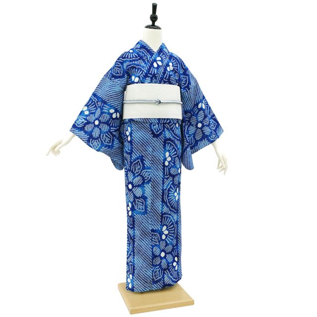 中古】 夏物 本場有松鳴海絞り 浴衣 リサイクル 有松 ゆかた