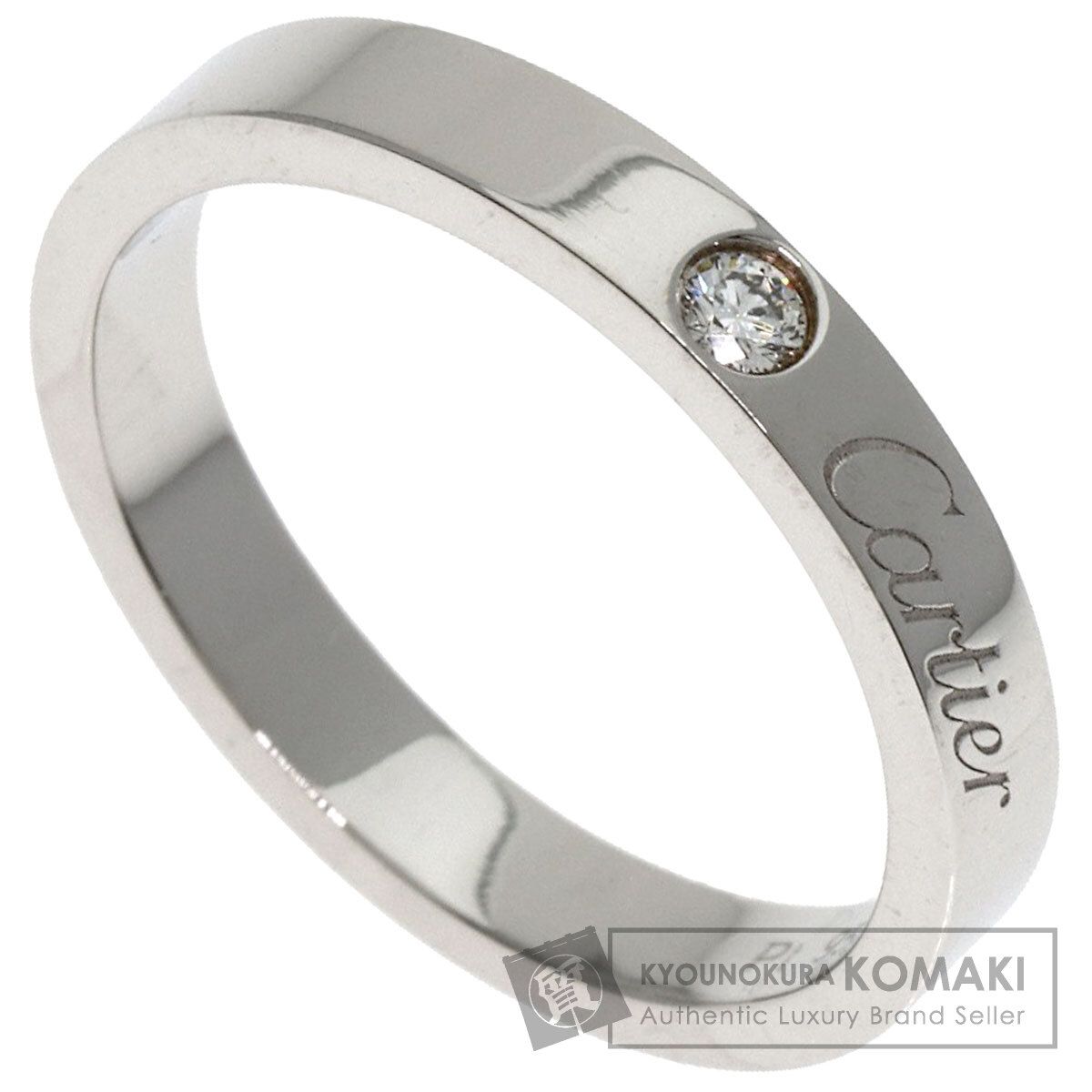 CARTIER カルティエ Cドゥ エングレー ブド 1P ダイヤモンド 52 リング 指輪 PT950 レディース