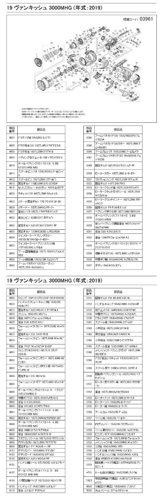 特価セール】19 バンキッシュ各種用 純正パーツ (バンドル組/スプール