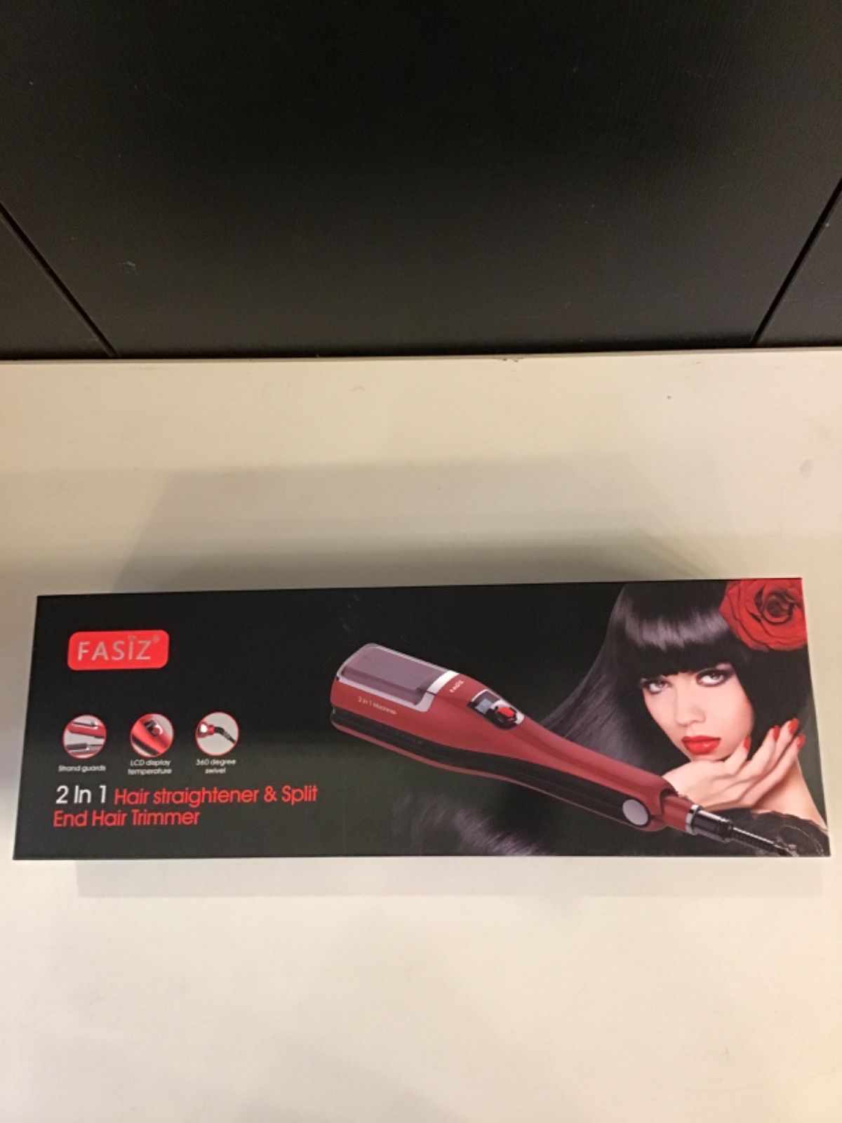 ☆全国発送対応☆【枝毛カットできるアイロン！】ヘアアイロン FASIZ