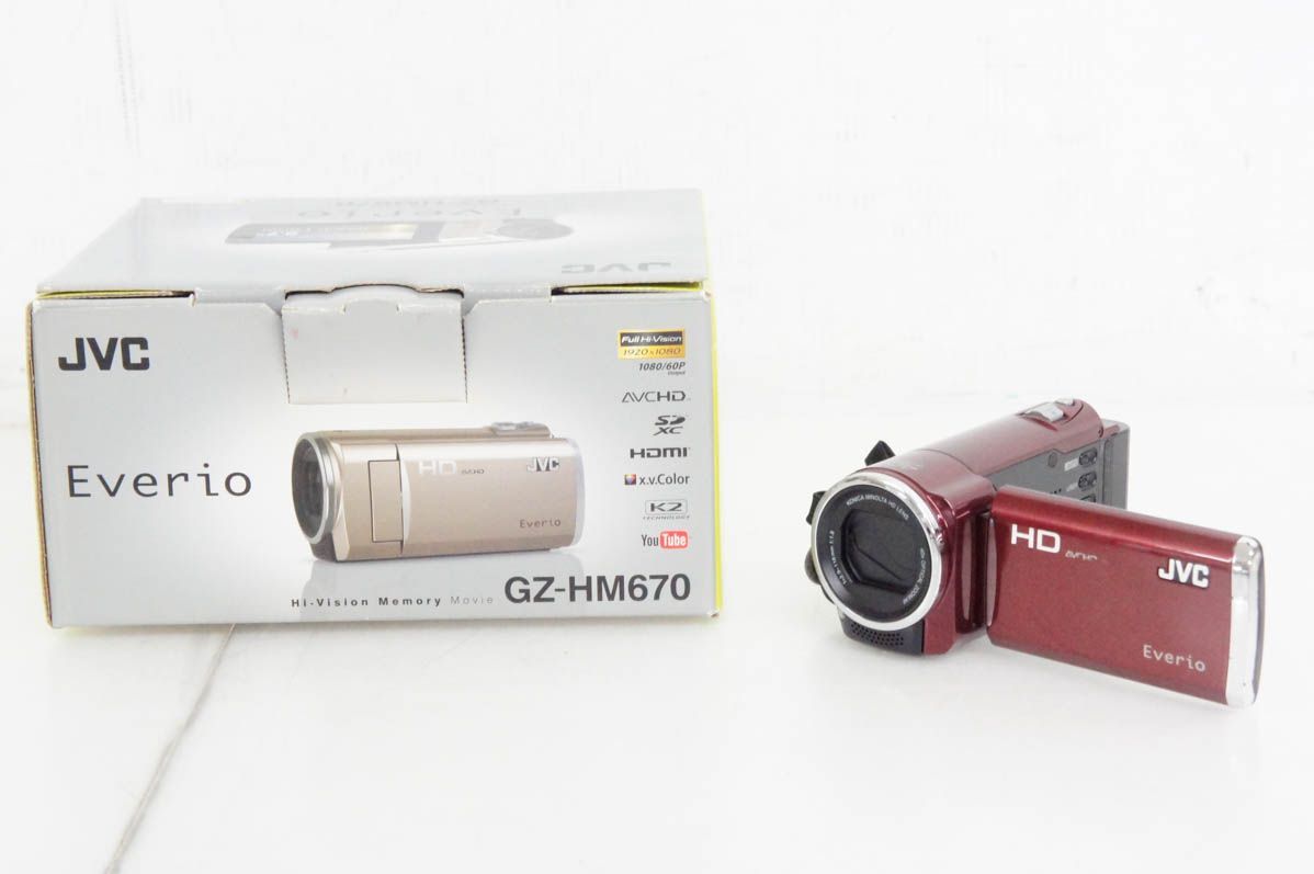 JVC Victorビクター エブリオEverio ハイビジョンデジタルビデオカメラ GZ-HM670 32GB内蔵メモリー