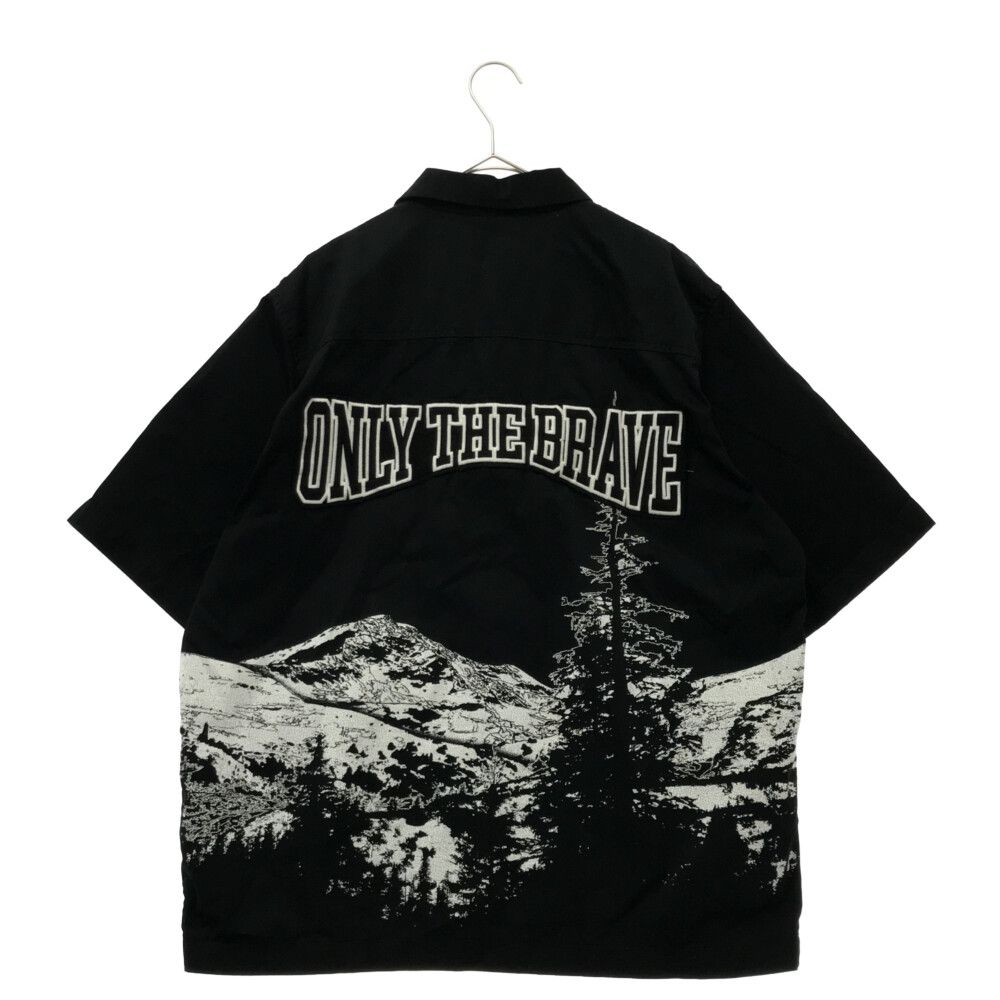 美品　DIESEL WOLF CAMICIA アニマルビックロゴ　半袖シャツ DIESEL (ディーゼル) WOLF CAMICIA アニマルプリント パッチ