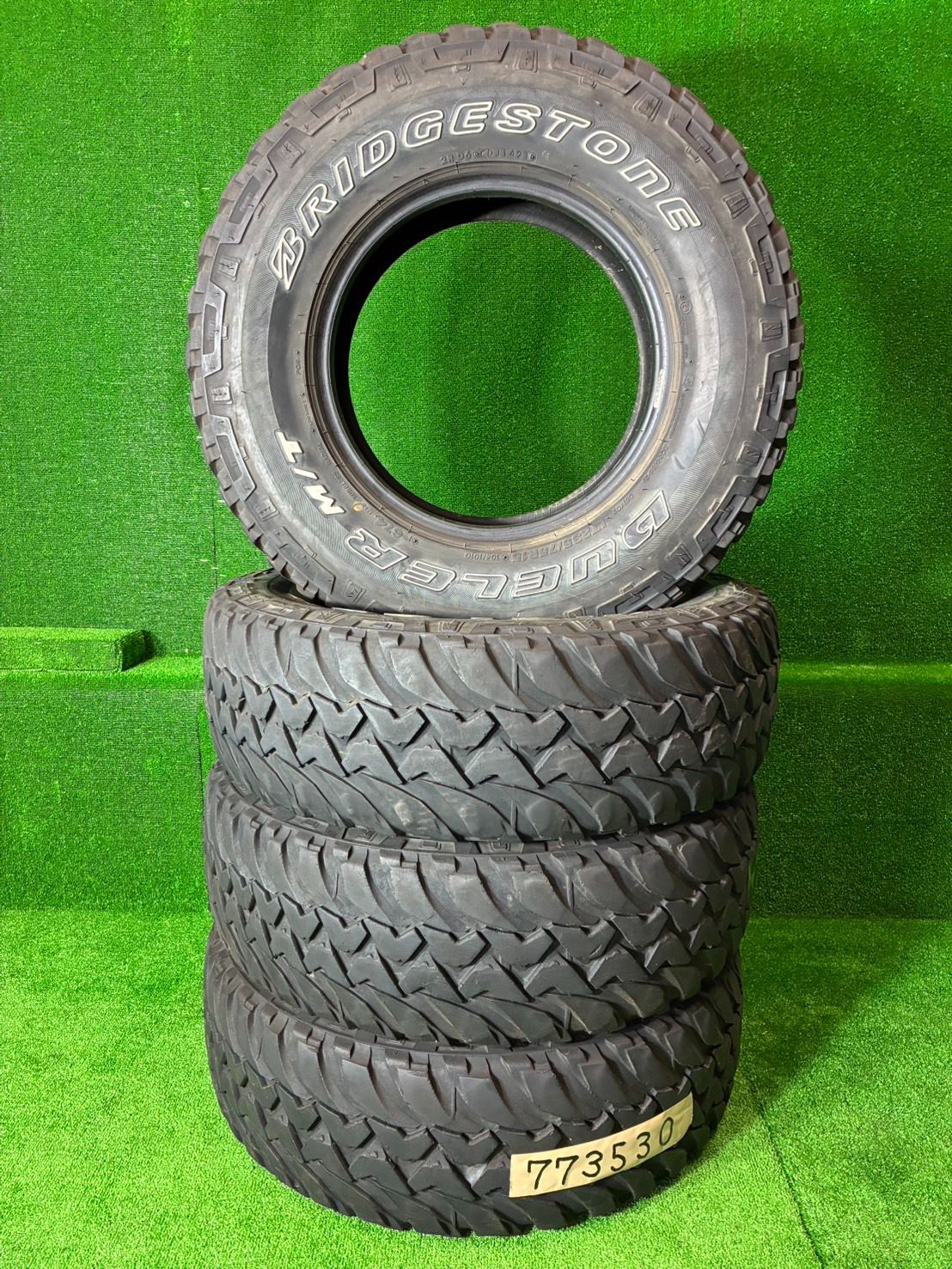 【中古タイヤ 4本セット】 BRIDGESTONE DUELER M/T（デューラー M/T） サイズ：LT235/75R15 104/101Q 製造年：2021年製（11週・14週） 残溝：全体平均 約8.94mm（写真参照）