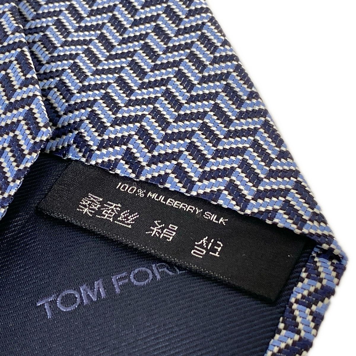 TOM FORD 　ネクタイ　ブルー Tom Ford Tie Solid Midnight Blue Design - Tie Deals