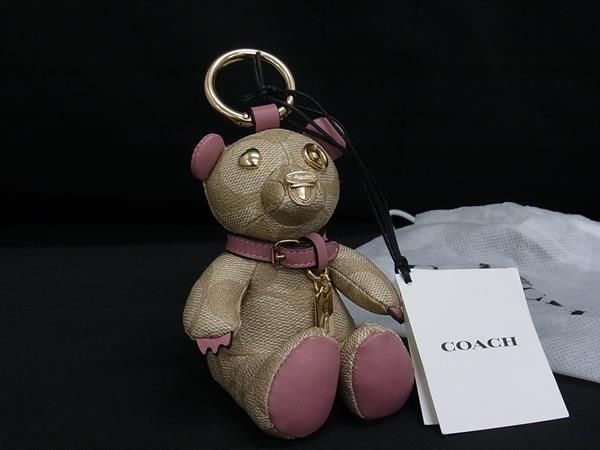 新品未使用　COACH クマ型キーホルダー ベージュ くま COACH クマ型キーホルダー ベージュ