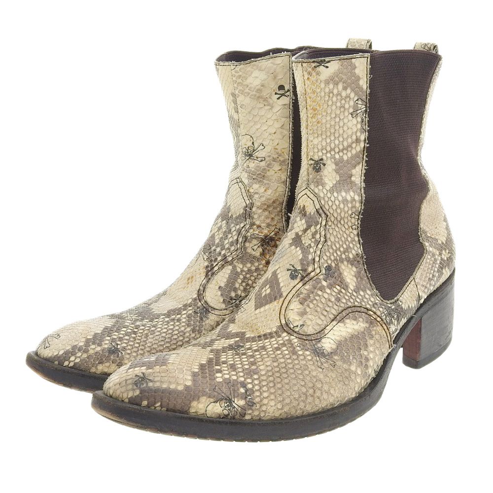 ヒロムタカハラ パイソン ブーツ シューズ メンズ ベージュ系 42 42