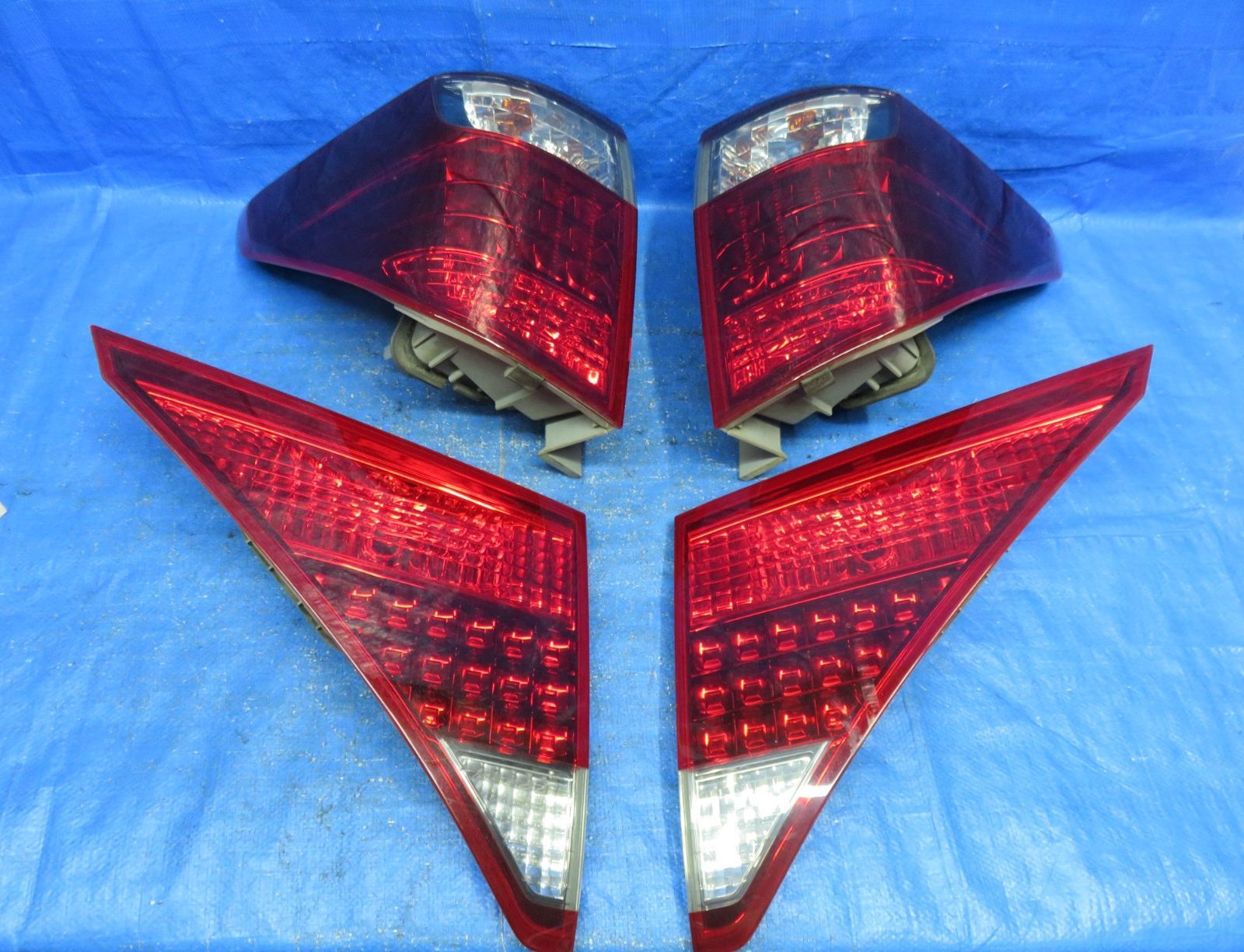 LA7162 点灯OK アルファード GGH20W 前期 テールライト テールランプ フィニッシャー4点セット 純正 ANH20W ANH25W GGH25W 小傷