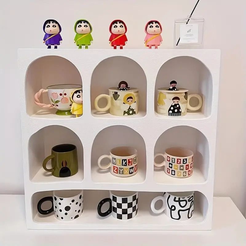 英国アンティーク回転式ブックシェルフ/木製本棚/飾り棚/花台/食器棚