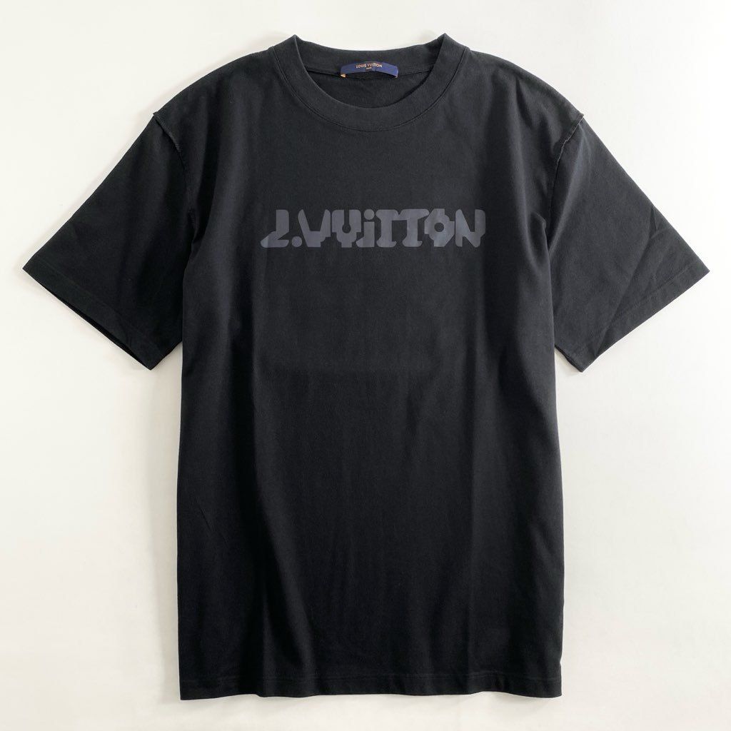 56g2 【美品】 LOUIS VUITTON ルイヴィトン 22SS テルモヒートリアクティブプリントTシャツ クルーネック プリント HMY13W  XLサイズ ブラック コットン イタリア製 - メルカリ