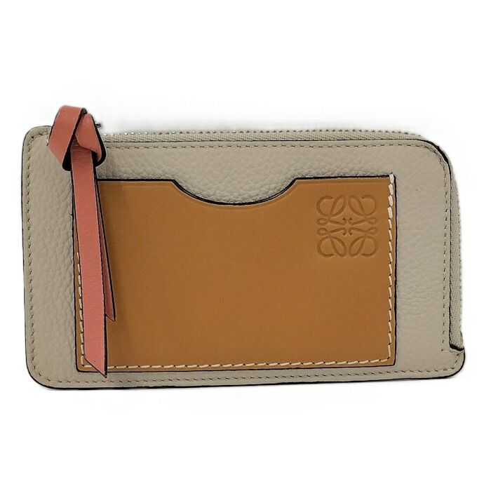 LOEWE フラグメントケース カードケース コインケース レザー ベージュ系