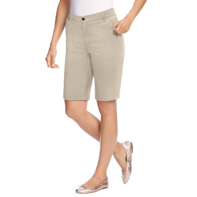 【送料無料】 ウーマン ウィズイン レディース ハーフパンツ・ショーツ ボトムス Woman Within Plus Size Carpenter Denim Short Natural Khaki