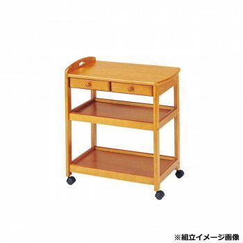 弘益 KOEKI UTILITY 木製キッチンワゴン ブラウン KW600HBR