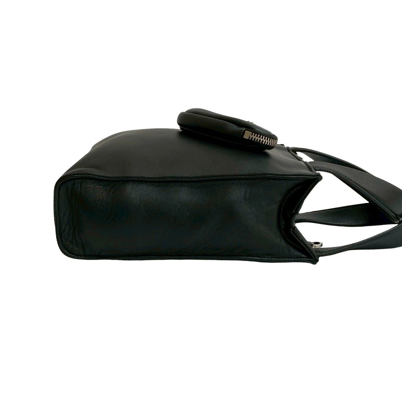 極 美品 PRADA プラダ 三角ロゴ 金具 ナッパ レザー 本革 2way