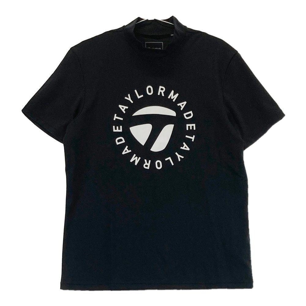 サイズ：M TAYLOR MADE テーラーメイド 2023年モデル ハイネック 半袖Tシャツ  ブラック系 [240101353807]# ゴルフウェア メンズ ストスト
