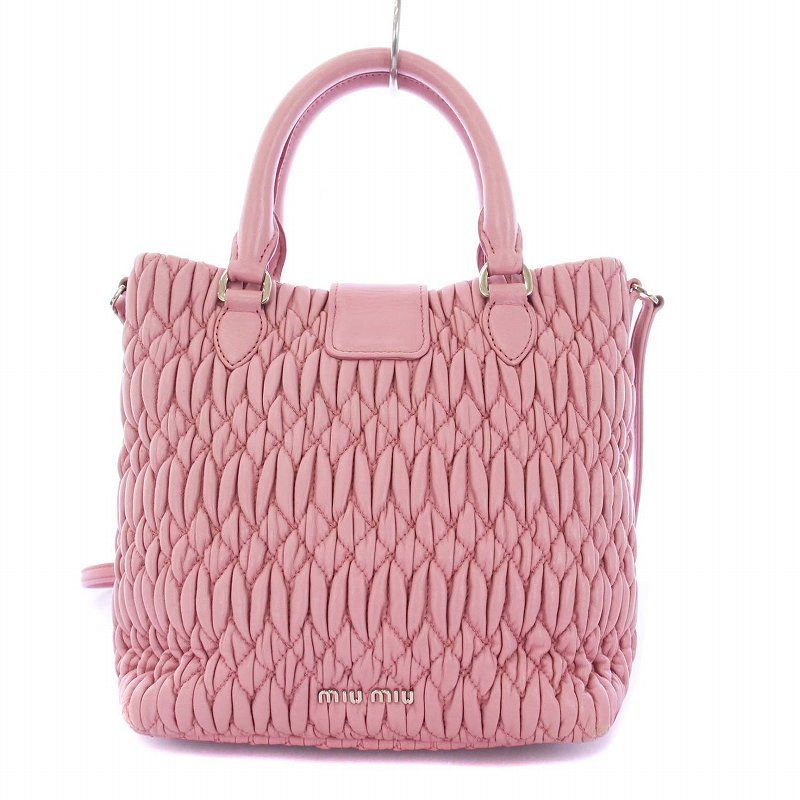 MIU MIU 分厚く ミュウミュウ♥ナッパクリスタル ハンドバッグ