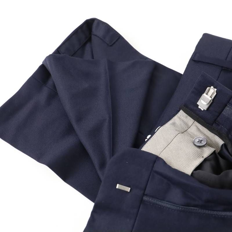 訳有 gotairiku 五大陸 定番 ビジネススーツ メンズ ビジネスシングル スーツ 無地 ウール ネイビー 背抜き A4 S - 272 KANDAIZUMI_COM