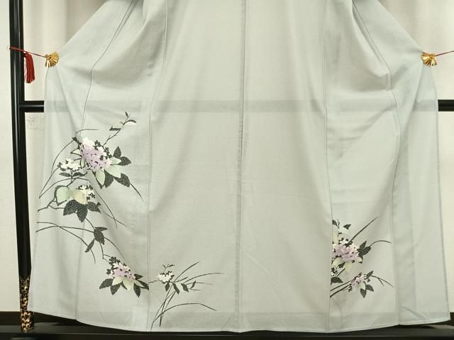 平和屋着物○本場大島紬 白大島 7マルキ 麻の葉文様 正絹 逸品 DAAU5800ps