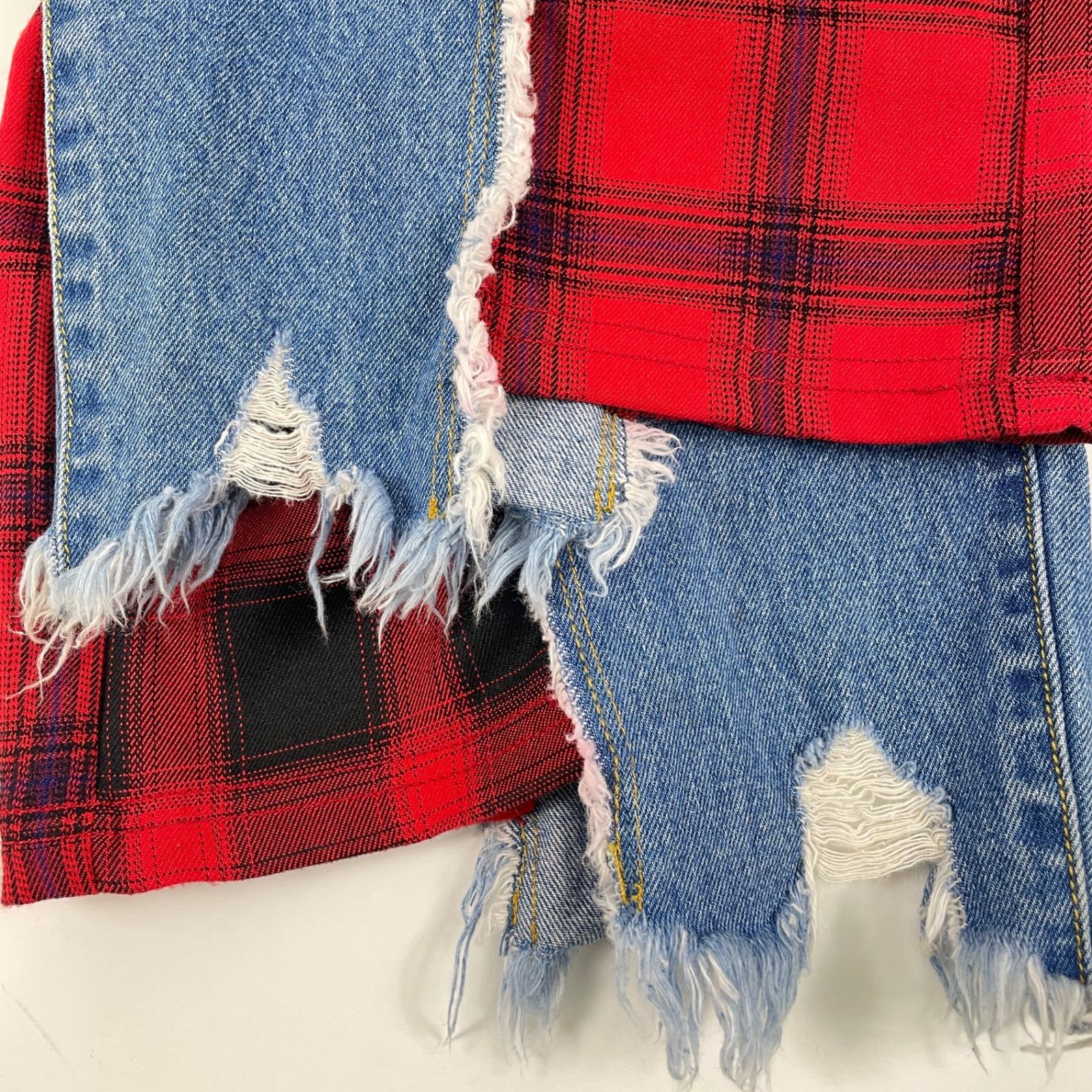 Candy Stripperキャンディストリッパー 切替デニム チェック CANDY