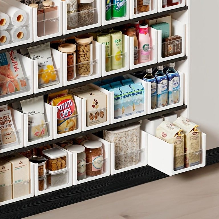 自由に組み合わせ キッチンキャビネットディバイダー 6個セット 食器 スパイスボトル収納に最適 厚みのある引き出しオーガナイザー ABS|PS製 調理台スッキリ 6個幅20cmx奥行28cmx高さ15cm WWW_NOITHATQUANGTHANH_NET