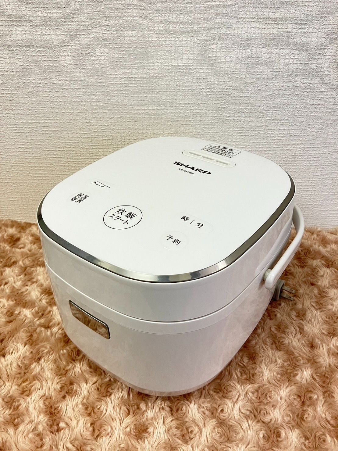 ジャー炊飯器 SHARP KS-CF05A-W 3合炊き 19年製 - 炊飯器