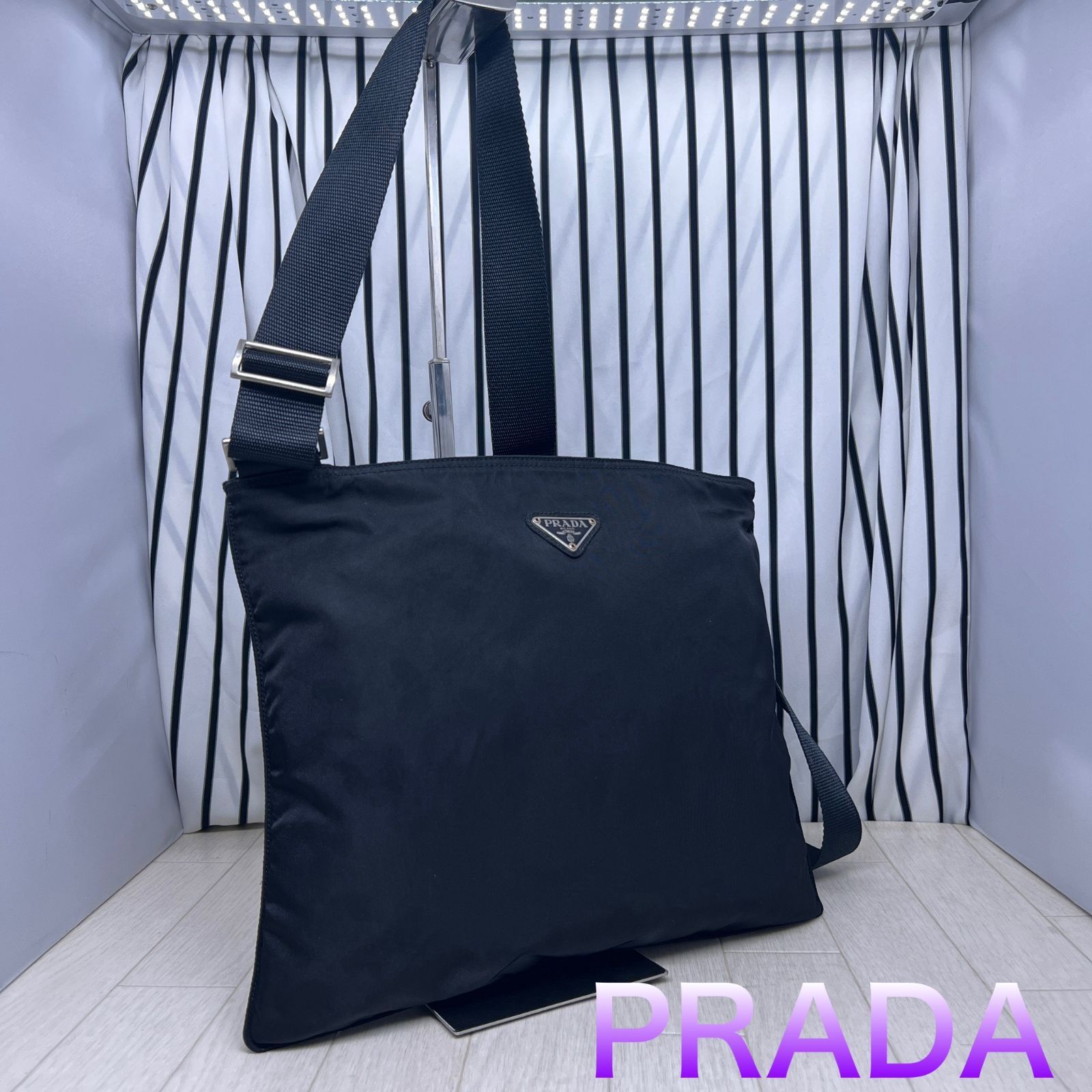 【格安】PRADA×プラダ A4収納可能斜めがけショルダーバッグ