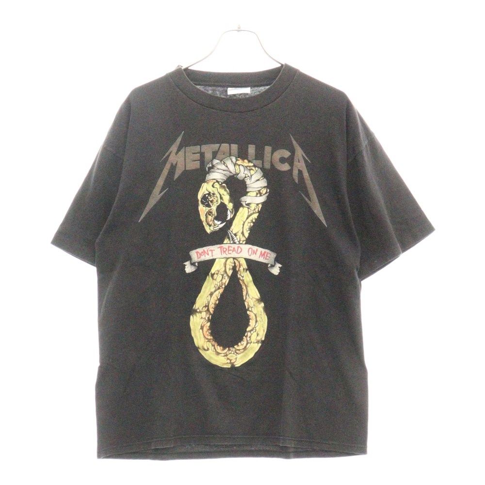 VINTAGE (ヴィンテージ) 90s METALLICA DON'T TREAD ON ME TEE メタリカ プリント 半袖Tシャツ カットソー バンドT ブラック
