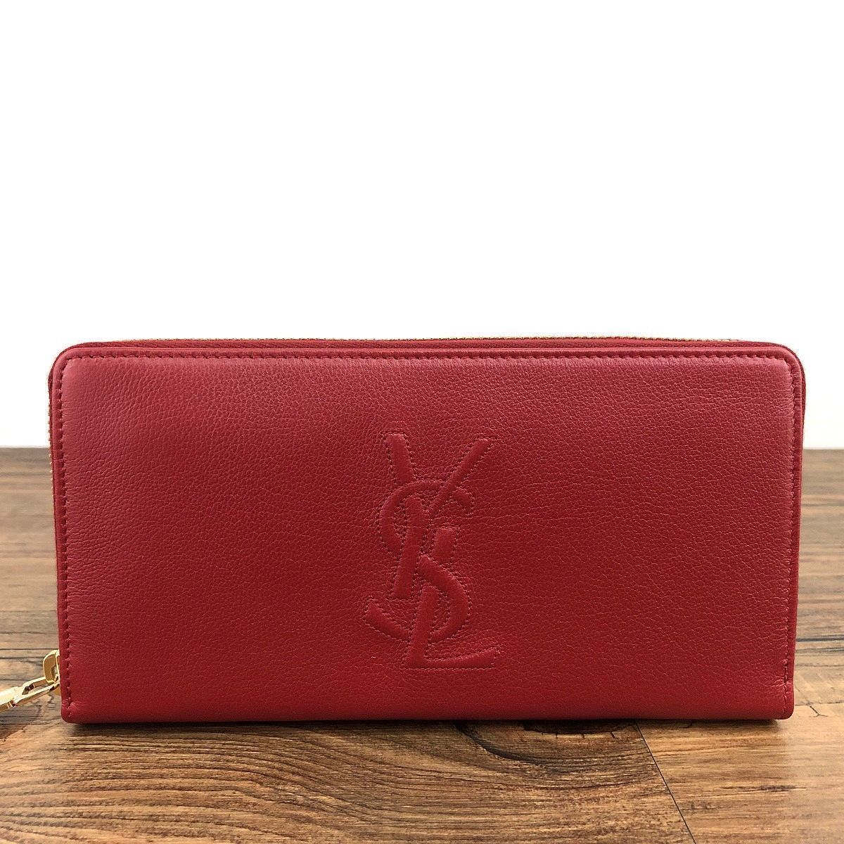 未使用品 Saint Laurent 長財布 352904 レッド 203