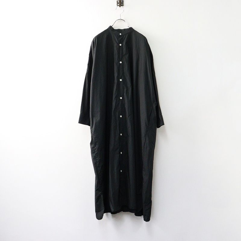 定価25850円 ラボレイトリー LABORATORY LA245 コットン バンド ミリタリーシャツワンピース F ブラック 2400014358414