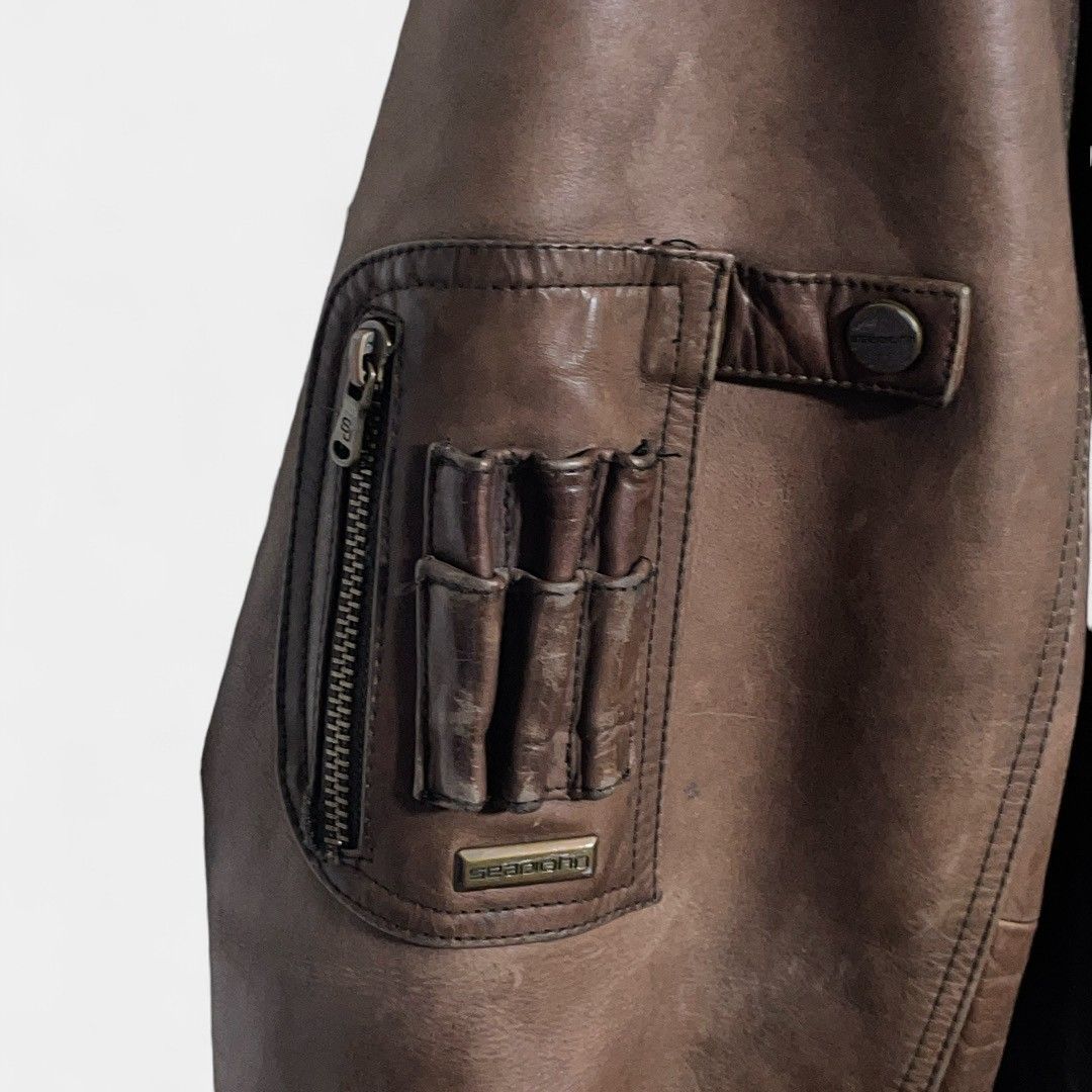 ショーンジョン レザーフライトジャケット ボア ブラウン KANDAIZUMI_COM