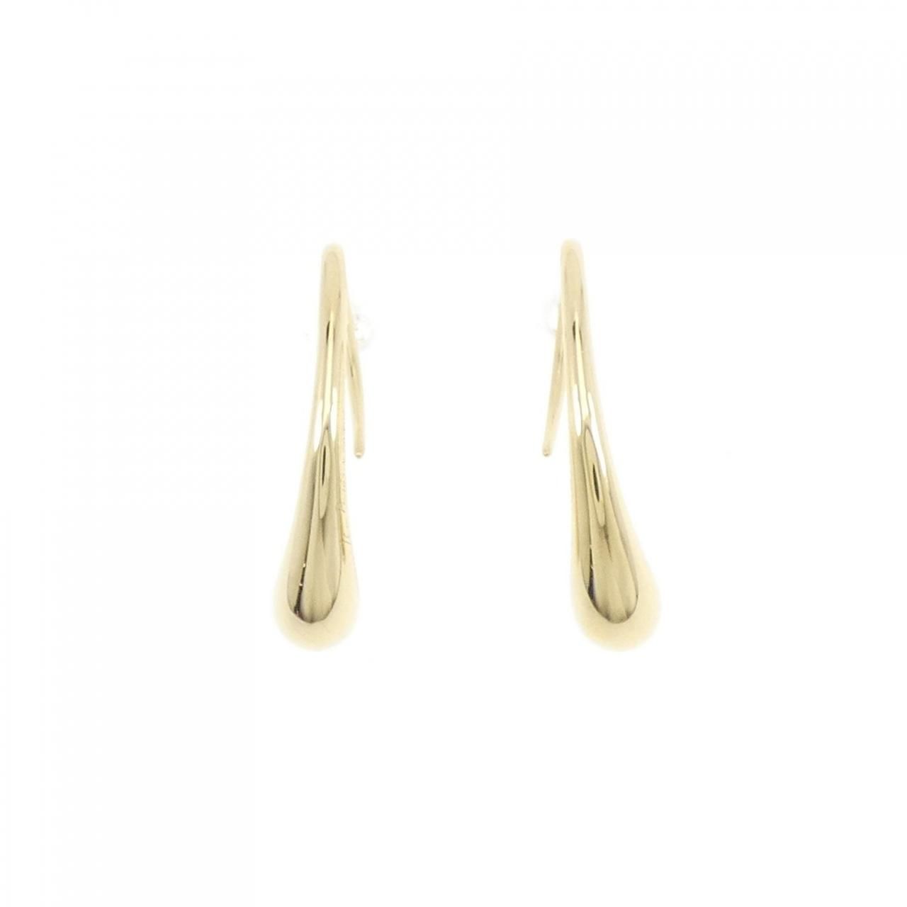 ブラックダイヤ0.1ctクロス+18kフープピアス 片耳】取外し 18k メンズ