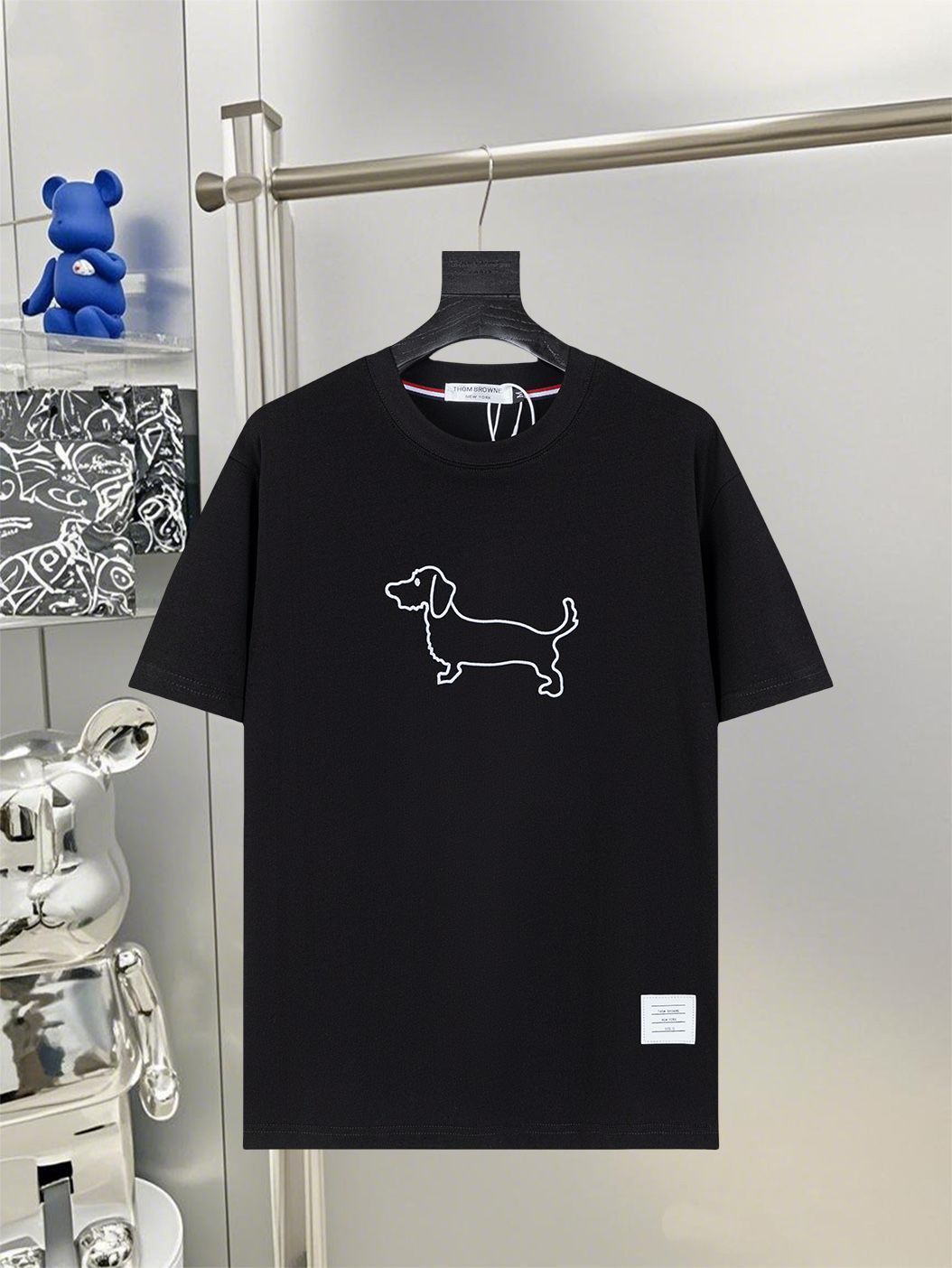 THOM BROWNE☆25SS トリミングデザイン ストライプ 半袖 Tシャツ THOM BROWNE】RWBストライプ リラックスフィット ショート