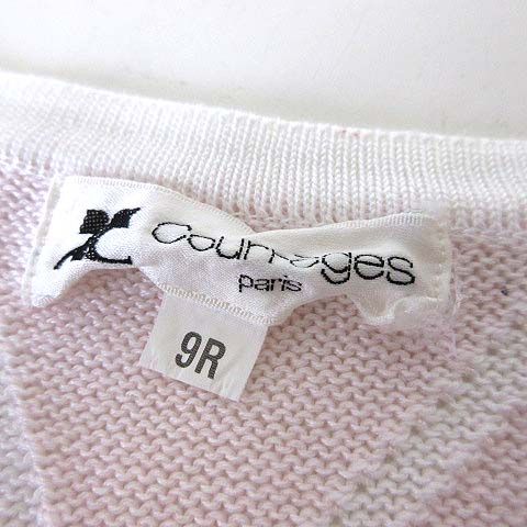 Courreges クレージュ 半袖ニット サイズ:38 ホワイト コットン
