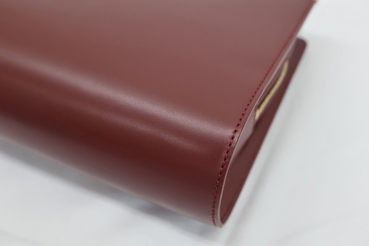 CARTIER セカンドバッグ マストライン 71022033 ボルドー ゴールド金具 カーフレザー LL009924 DECORATOM_COM_BR