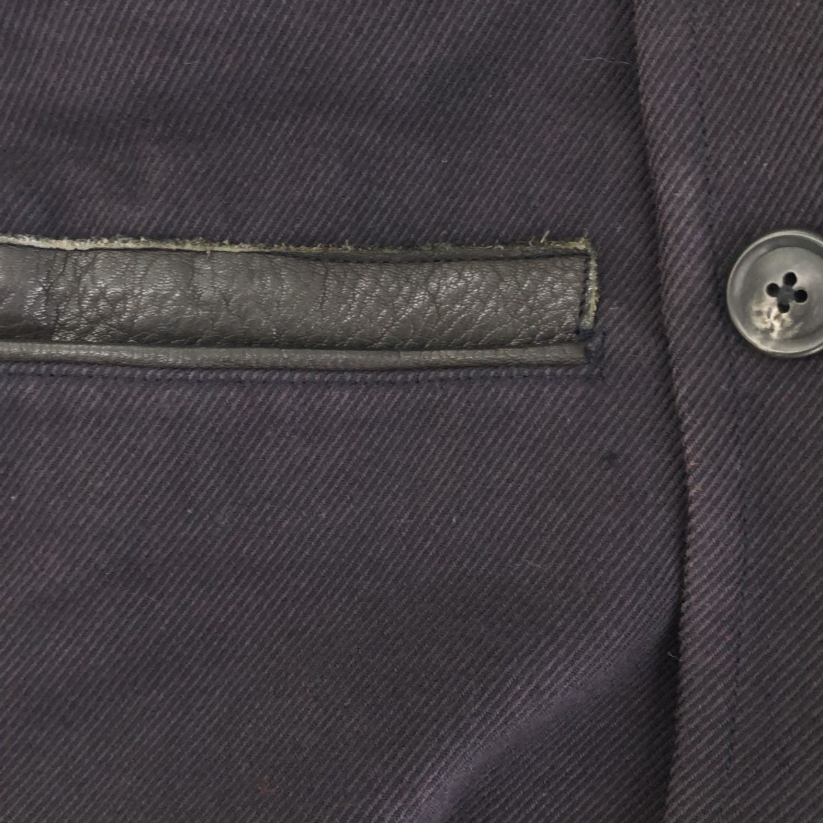 Needles ニードルス レザーリブ ダブルジャケット アウター JKT メンズ