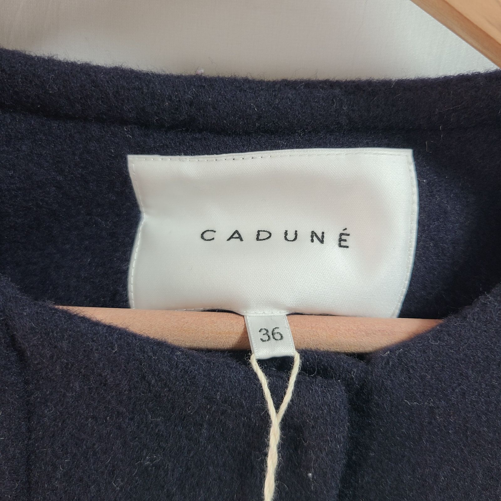 CADUNE ウールコート　未使用品 z239 【未使用タグ付き】cadune カデュネ ノーカラー ウール