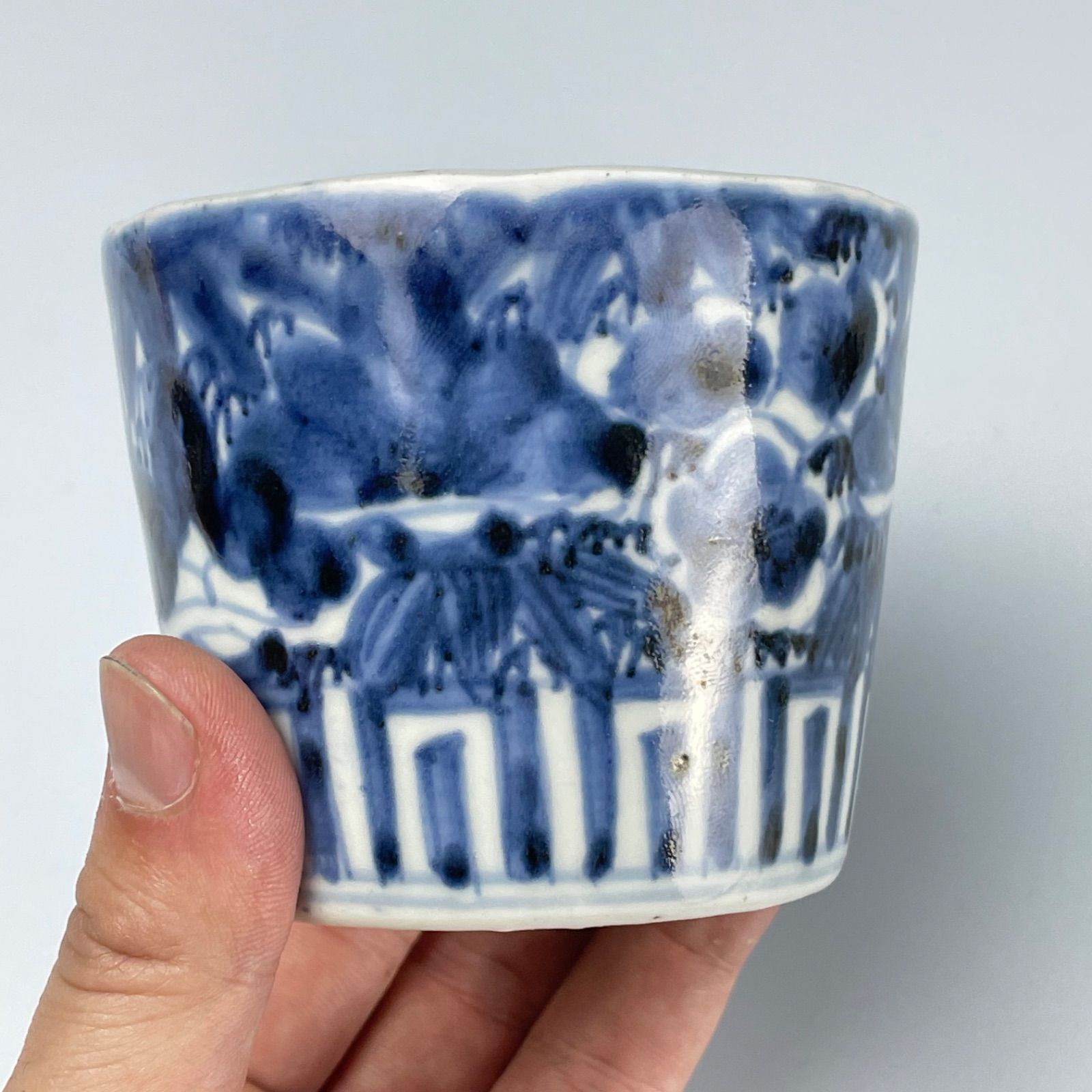 207 染付 松竹梅 古伊万里 骨董 アンティーク 蕎麦猪口 - メルカリ