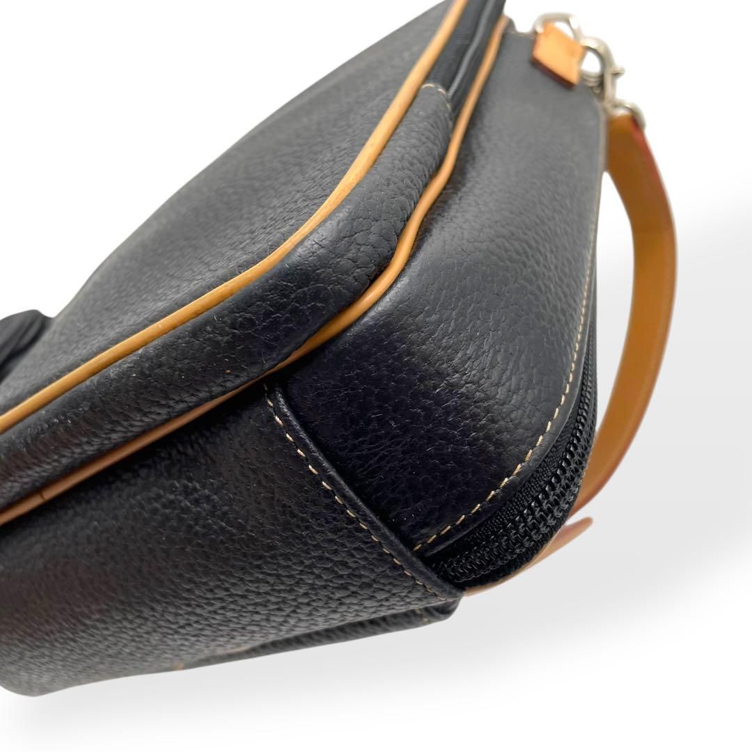 ア テストーニ オールレザー ボストンバッグ ブラック ロゴ 金具 2way