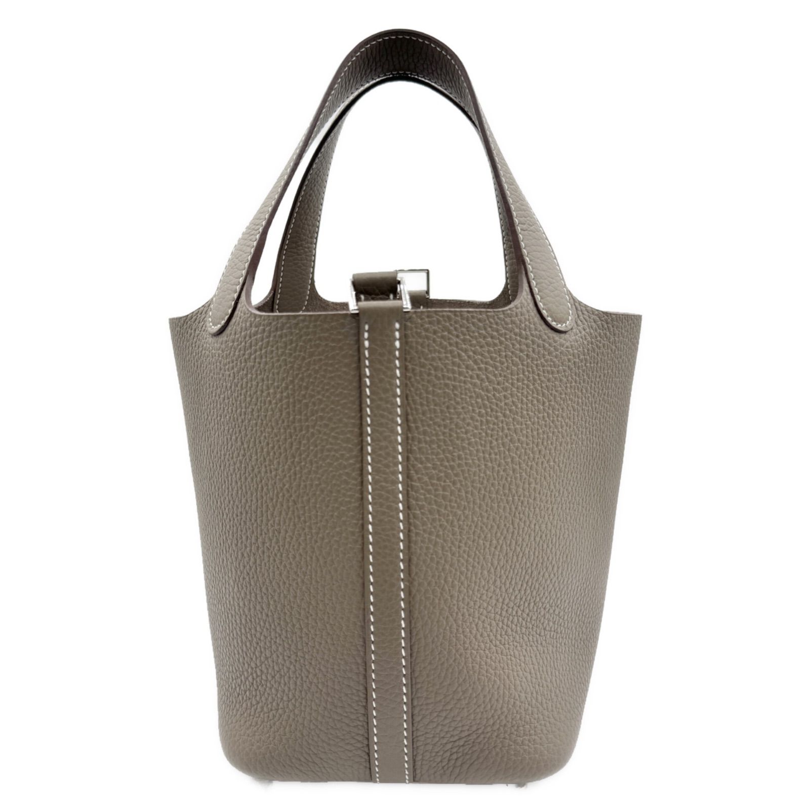 エルメス(HERMES) ピコタンロックPM(18) エトゥープ トリヨン シルバー 