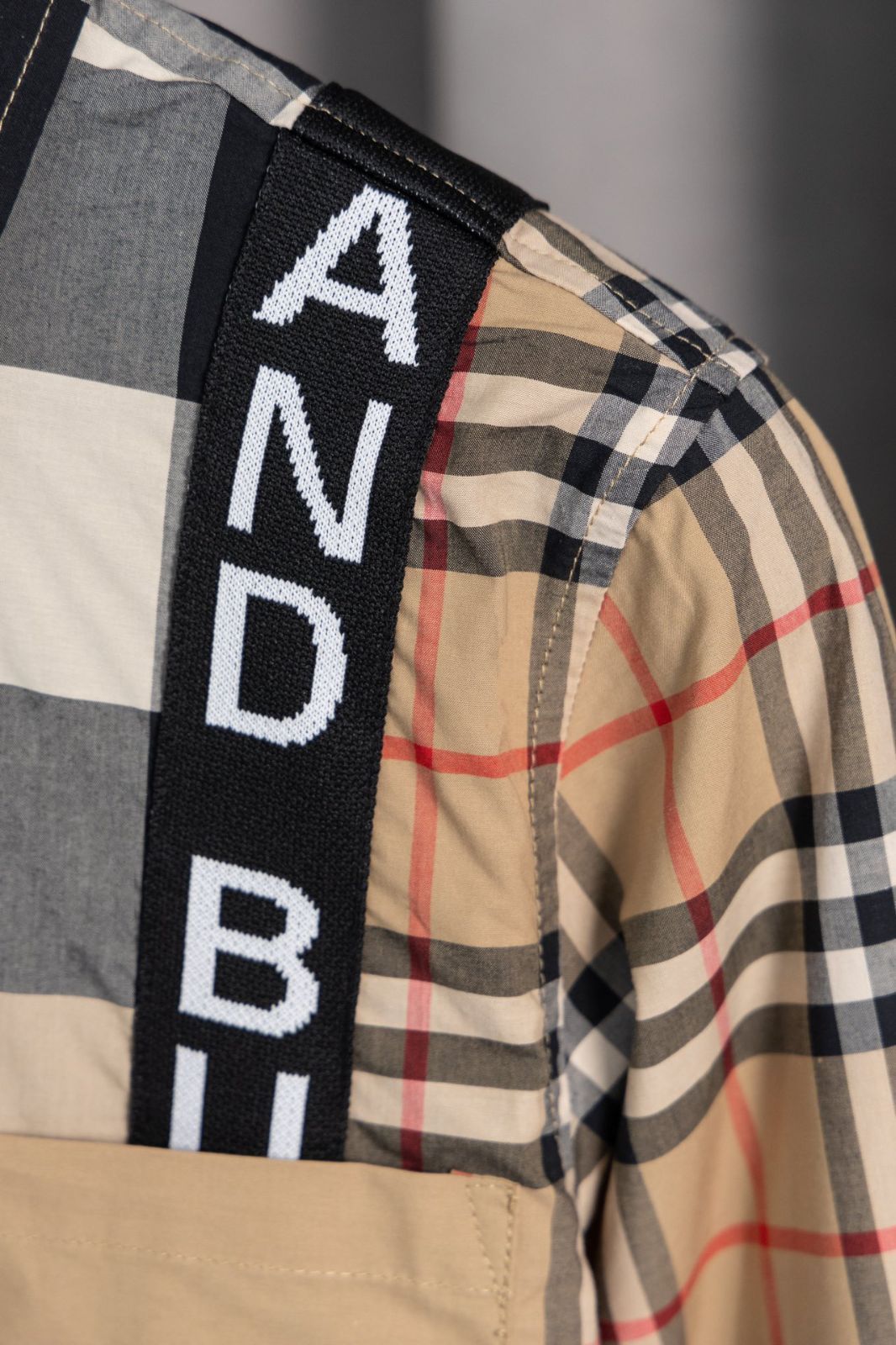 BURBERRY バーバリー 19SS ギンガムチェックパッチシャツ BURBERRY バーバリー 19SS ギンガムチェックパッチシャツ